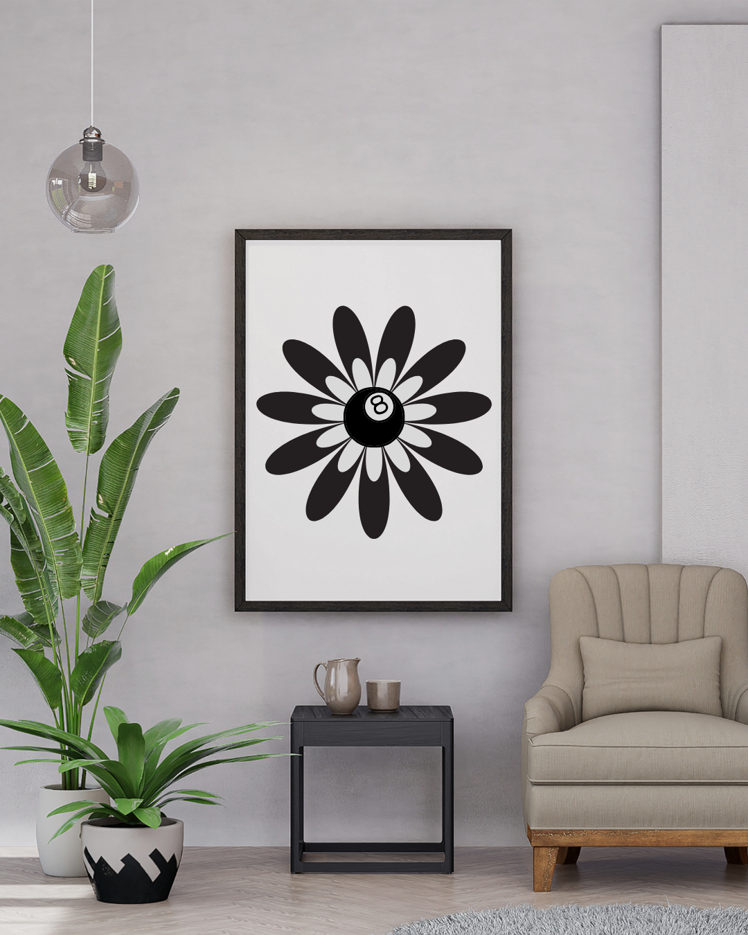 Flower 8 Ball Art Print
