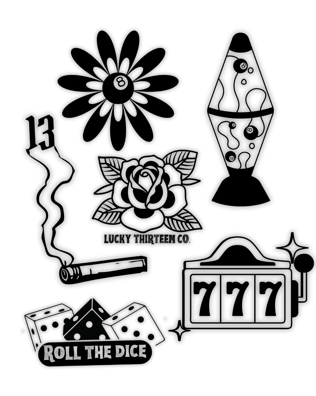 Lucky Thirteen Co. Sticker Pack